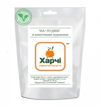 Сушеная еда Харчи Чиа-Пудинг с кусочками клюквы