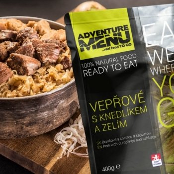 Готовая еда Adventure Menu Свинина с клецками и капустой AM690