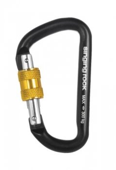 Карабин Singing Rock Mini D Screw Lock K0027BY