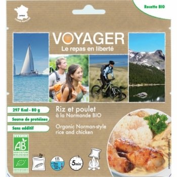 Сублимированная еда Voyager Органический рис с курицей по-нормандски 80г B113