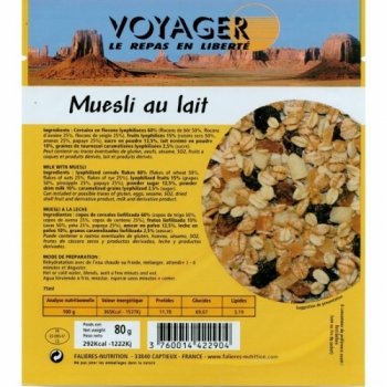 Сублимированная еда Voyager Мюсли с фруктами 80г B291