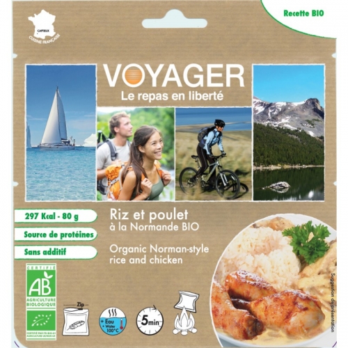 Сублимированная еда Voyager Органический рис с курицей по-нормандски 80г B113 купить в Киеве. Цены, отзывы, описание. Доставка по Украине - Northwall.com.ua