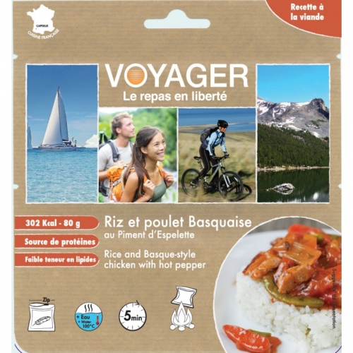 Сублимированная еда Voyager Рис и курица с острым перцем по-баскски 80г B114 купить в Киеве. Цены, отзывы, описание. Доставка по Украине - Northwall.com.ua
