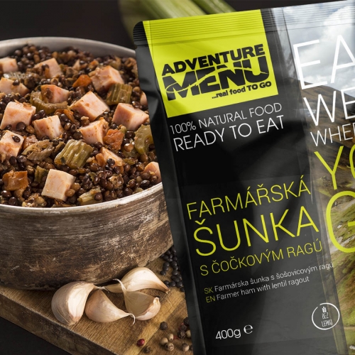 Готовая еда Adventure Menu Фермерская ветчина с чечевичным рагу купить в Киеве. Цены, отзывы, описание. Доставка по Украине - Northwall.com.ua