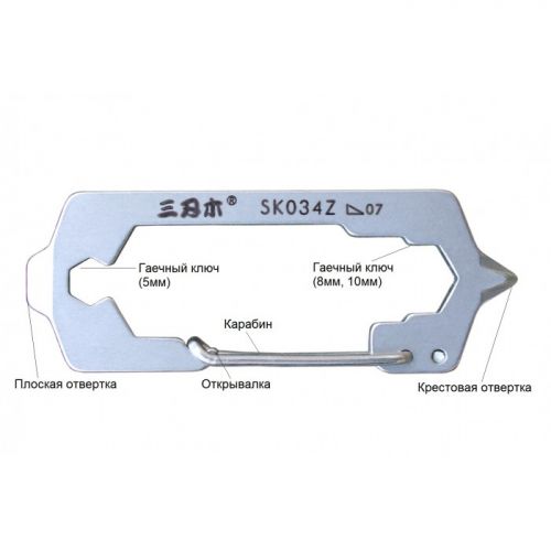 Мультифункциональный карабин Sanrenmu SK034Z купить в Киеве. Цены, отзывы, описание. Доставка по Украине - Northwall.com.ua