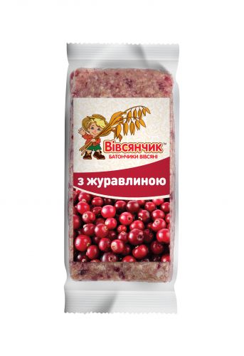 Энергетический овсяный батончик ТМ Вівсянчик|Харчи с клюквой купить в Киеве. Цены, отзывы, описание. Доставка по Украине - Northwall.com.ua