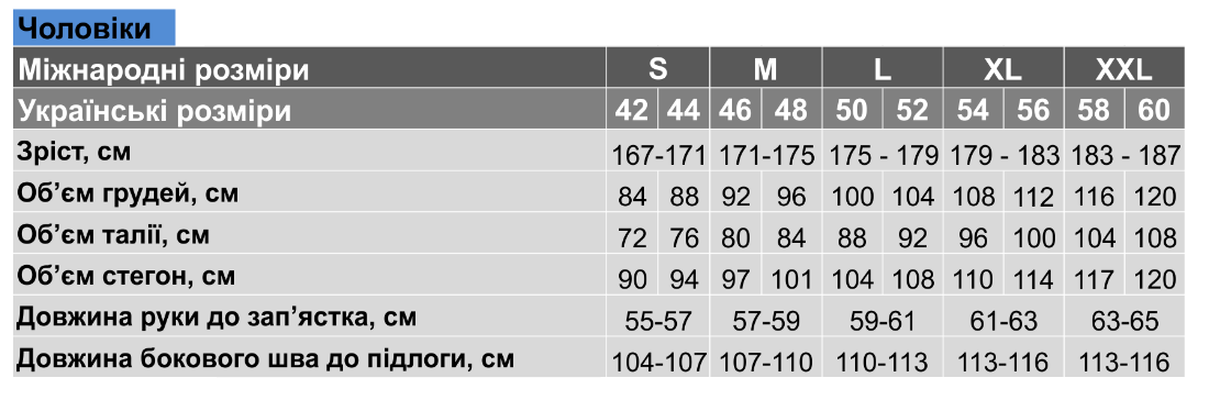 size chart Marson